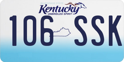 KY license plate 106SSK