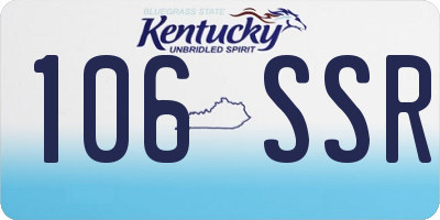 KY license plate 106SSR