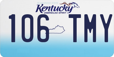 KY license plate 106TMY