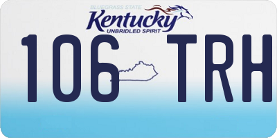 KY license plate 106TRH