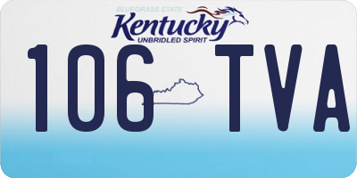 KY license plate 106TVA