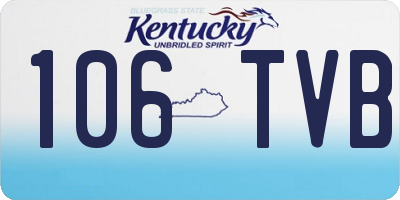 KY license plate 106TVB