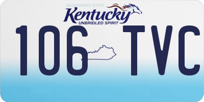 KY license plate 106TVC