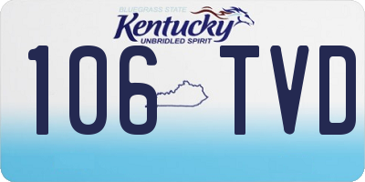 KY license plate 106TVD