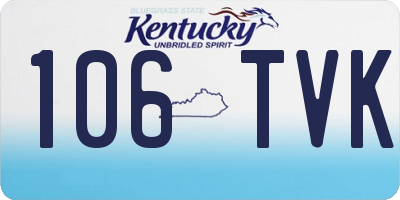 KY license plate 106TVK