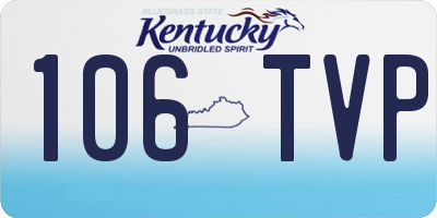 KY license plate 106TVP