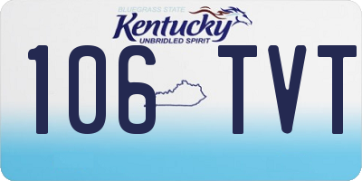 KY license plate 106TVT