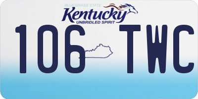 KY license plate 106TWC