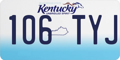 KY license plate 106TYJ