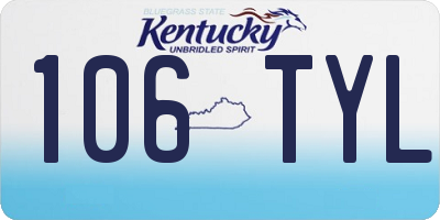 KY license plate 106TYL