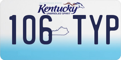 KY license plate 106TYP