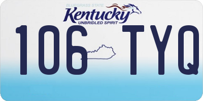 KY license plate 106TYQ