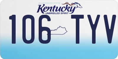 KY license plate 106TYV
