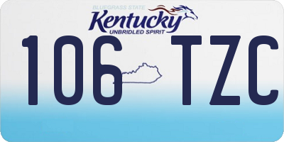 KY license plate 106TZC