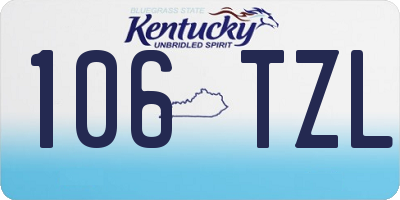KY license plate 106TZL