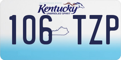 KY license plate 106TZP