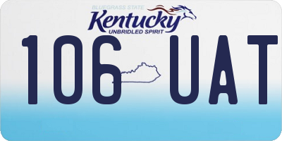 KY license plate 106UAT