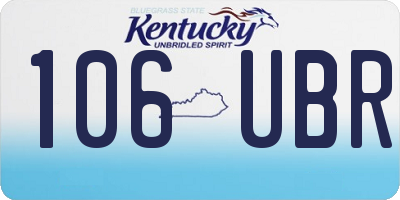 KY license plate 106UBR