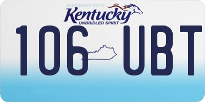 KY license plate 106UBT