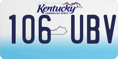 KY license plate 106UBV