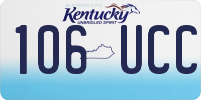 KY license plate 106UCC