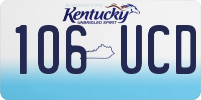 KY license plate 106UCD