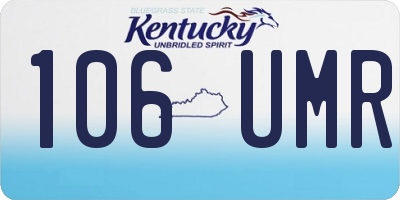 KY license plate 106UMR