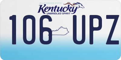 KY license plate 106UPZ