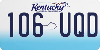 KY license plate 106UQD