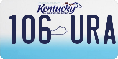 KY license plate 106URA