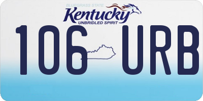 KY license plate 106URB