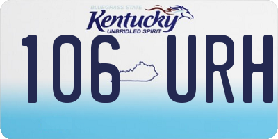 KY license plate 106URH