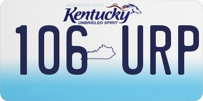 KY license plate 106URP