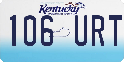 KY license plate 106URT