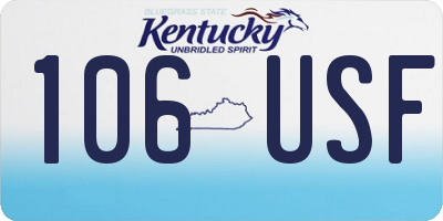 KY license plate 106USF
