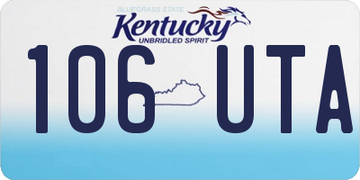 KY license plate 106UTA