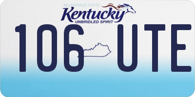 KY license plate 106UTE