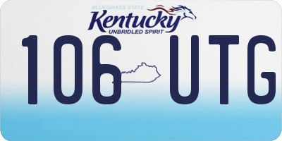 KY license plate 106UTG
