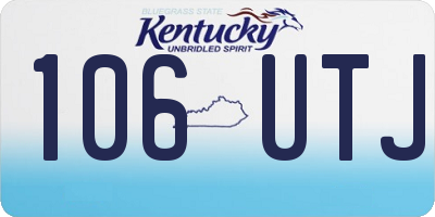 KY license plate 106UTJ