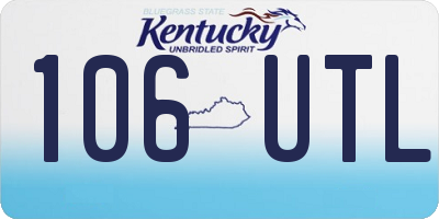 KY license plate 106UTL