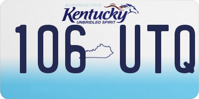 KY license plate 106UTQ