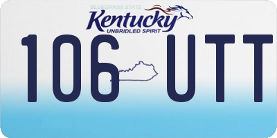 KY license plate 106UTT