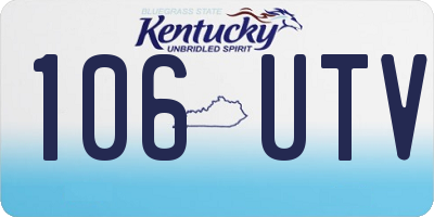 KY license plate 106UTV