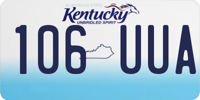 KY license plate 106UUA