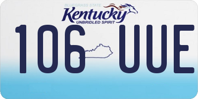 KY license plate 106UUE