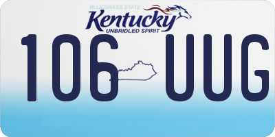 KY license plate 106UUG