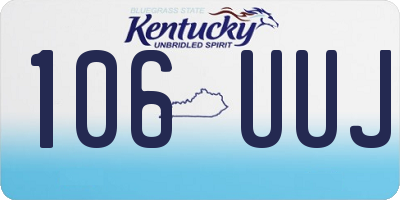 KY license plate 106UUJ