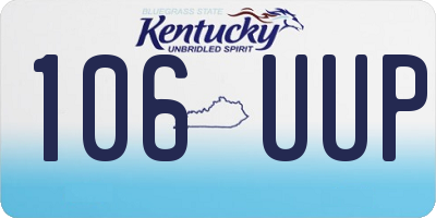 KY license plate 106UUP