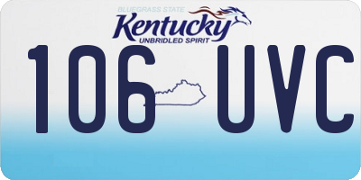 KY license plate 106UVC