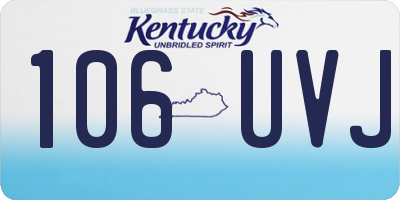 KY license plate 106UVJ